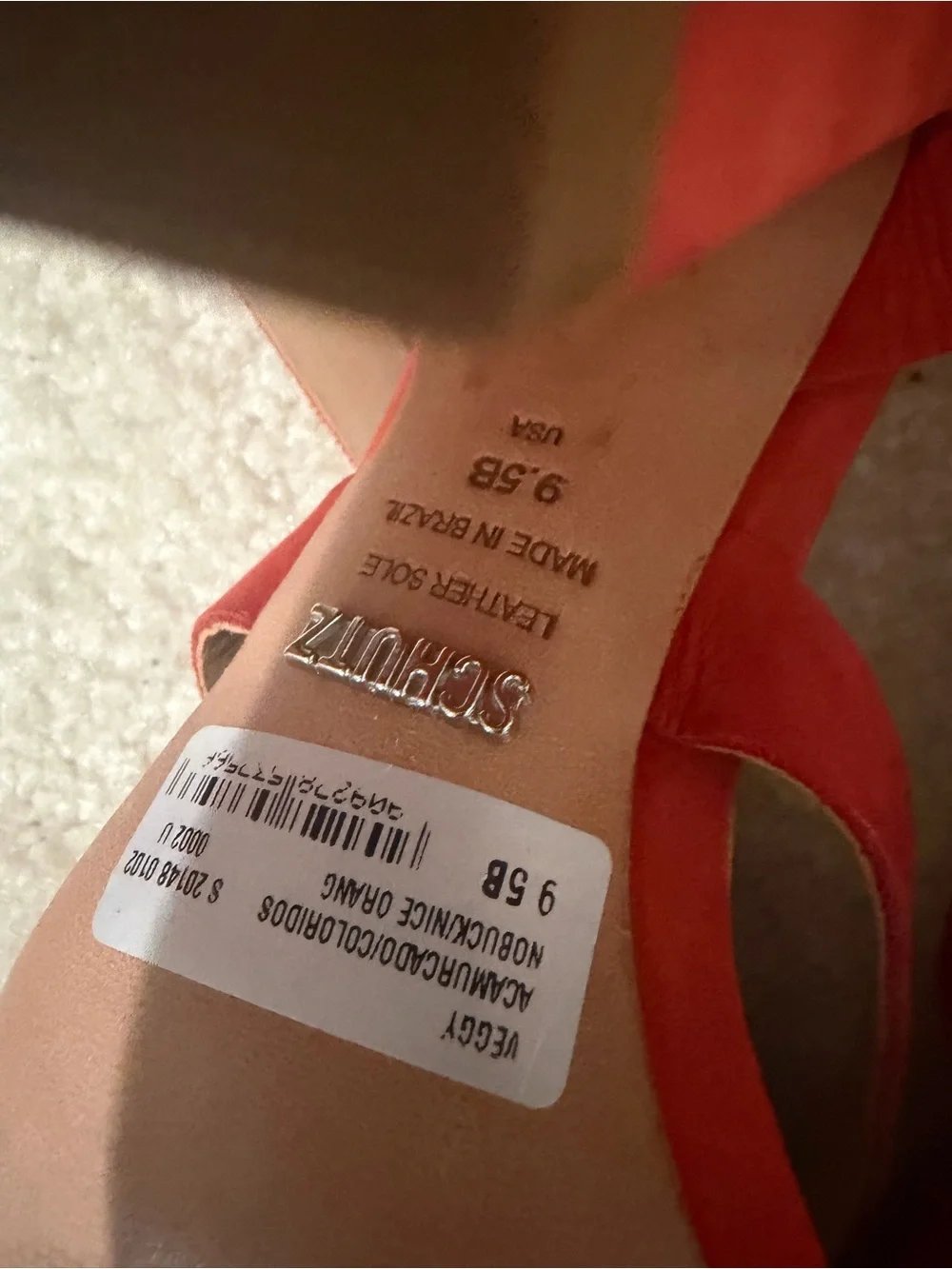 SCHUTZ Red Suede Strappy Heels